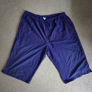 Purple Drawstring Taslon Plus Size Swim Capri